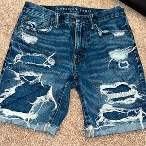 Ripped Jean Shorts